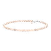 Colier perle naturale roz piersica 45 cm si argint DiAmanti FCP48-G